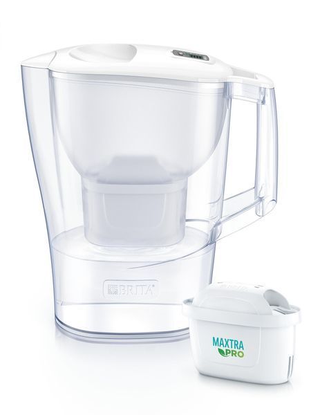 Фільтр-глечик Brita Aluna Memo MXPro 2.4л (1.4л очищеної води) з фільтр-картриджем 3шт, білий 1053054 фото