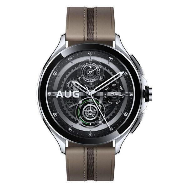 Смарт-часы Xiaomi Watch 2 Pro Bluetooth Silver Case with Brown Leather Strap (BHR7216GL) 1006733 фото