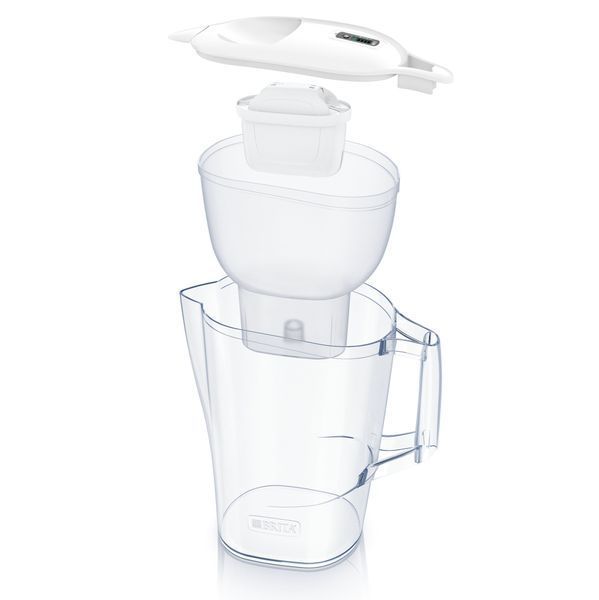 Фільтр-глечик Brita Aluna Memo MXPro 2.4л (1.4л очищеної води) з фільтр-картриджем 3шт, білий 1053054 фото