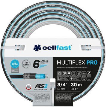 Cellfast Шланг садовый MULTIFLEX PRO 3/4" 30м, 6 слоев, до 35 Бар, -20&hellip;+65&deg;C 13-821 фото