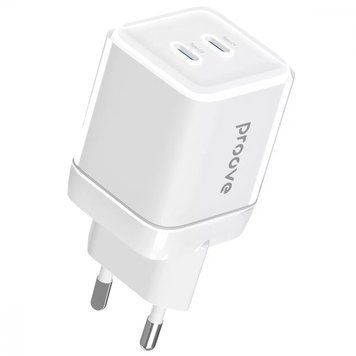 Зарядное устройство Proove Pure GaN Max 67W (Type-C+Type-C) Power Adapter White (WCPU67022202) WCPU67022202 фото