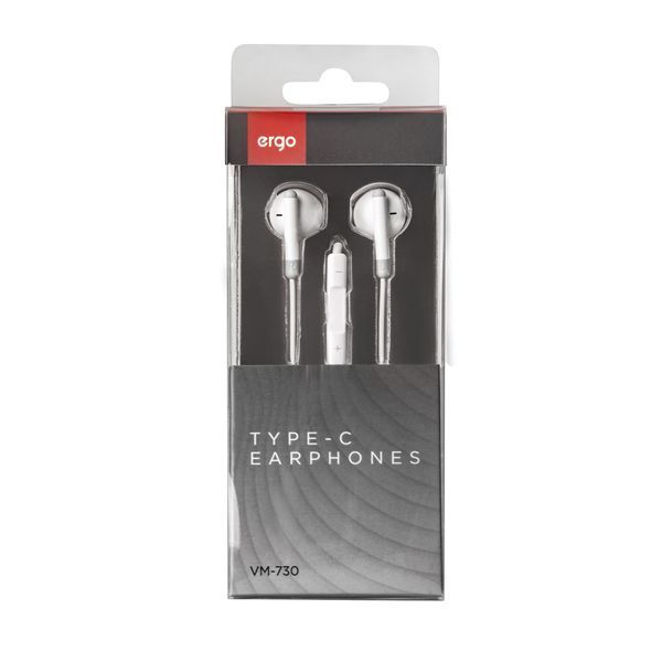 Наушники Ergo VM-730 Type-C Earphones White (VM-730W) VM-730W фото
