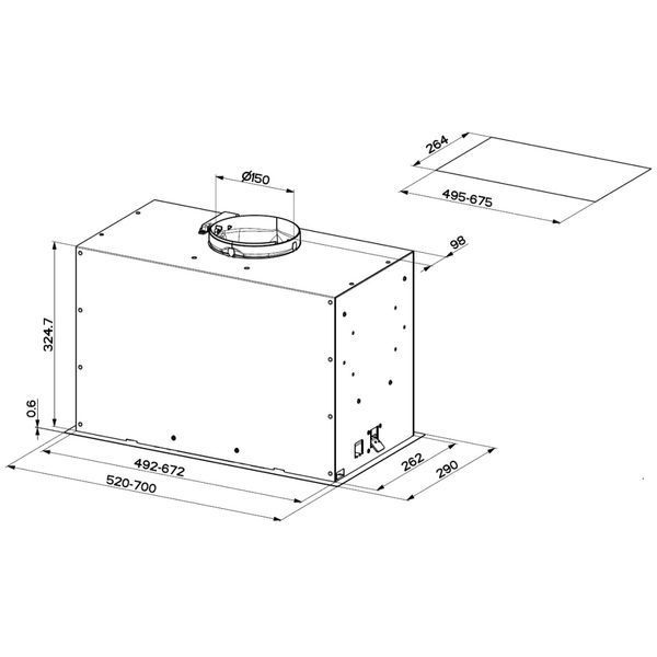 Витяжка кухонна Faber Inka Lux Premium Bk Matt A52 Kl (305.0658.608) 305.0658.608 фото
