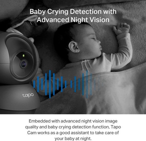 IP-Камера TP-LINK Tapo C211 3MP N300 microSD motion detection чорна TAPO-C211 фото