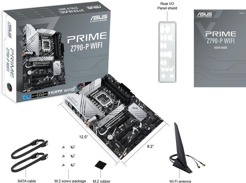 Материнcька плата ASUS PRIME Z790-P WIFI s1700 Z790 4xDDR5 M.2 HDMI DP Wi-Fi BT ATX 90MB1CJ0-M1EAY0 фото