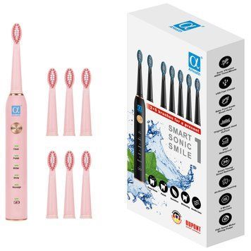 Електрична зубна щітка AHealth SMART SONIC SMILE 1 pink (AHsss1p) AHsss1p фото