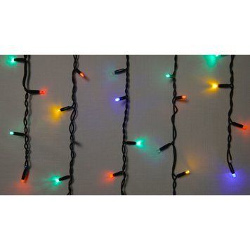 Гірлянда Delux ICICLE flash 75LED 2 х 0.7 м мульті/чорний IP44 EN (90012955) 90012955 фото