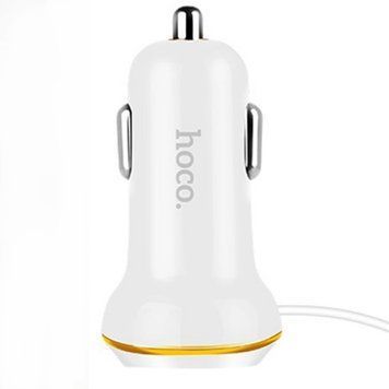 Автомобільний зарядний пристрій HOCO Z14 1USB/3,1A + Lightning White Z14 1USB/3,1A + Lightning фото