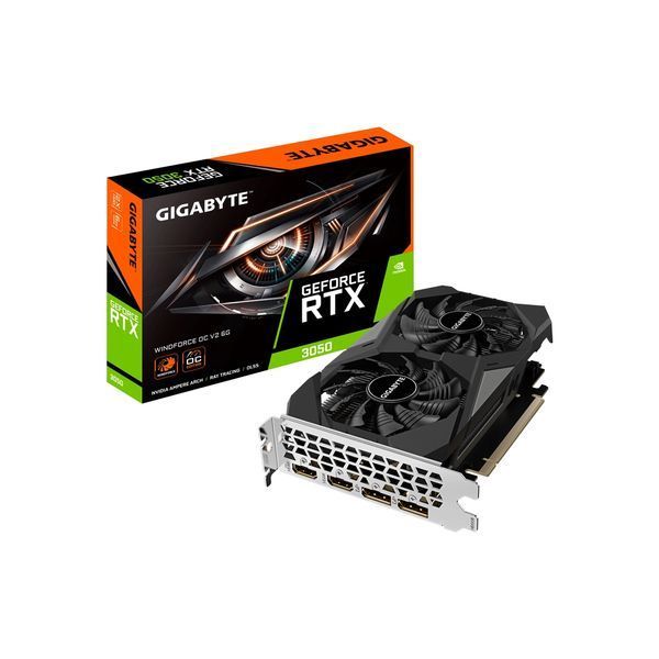 Відеокарта Gigabyte GeForce RTX 3050 6GB GDDR6 WINDFORCE OC V2 (GV-N3050WF2OCV2-6GD) GV-N3050WF2OCV2-6GD фото
