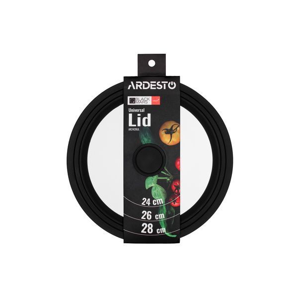 Кришка для посуду Ardesto Black Mars Smart 24/26/28 см (AR2428UL) AR2428UL фото