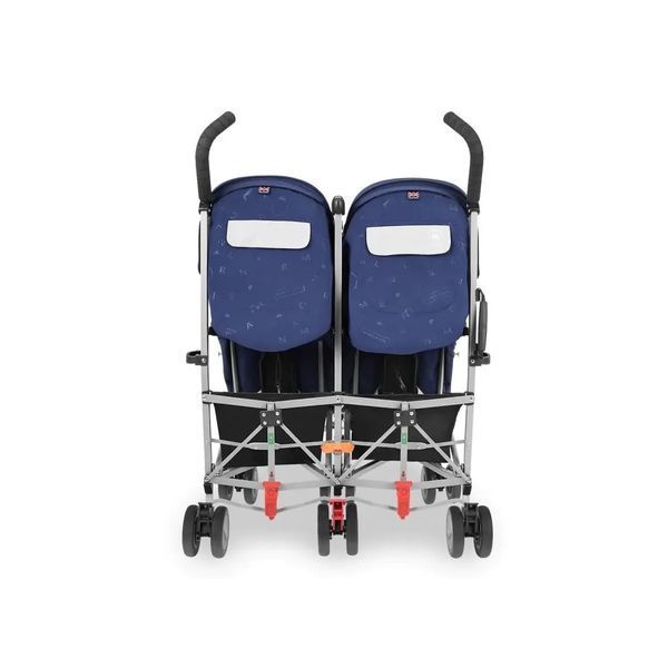 Коляска Maclaren Twin Triumph для двійні Blue/Silver (WM1Y120042) WM1Y120042 фото