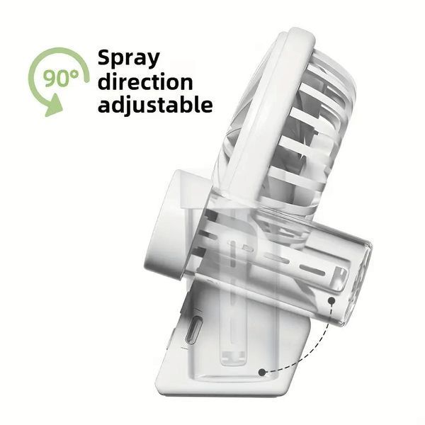 Вентилятор акумуляторний з зволоженням Table Spray Fan F8 (White) F8 (White) фото