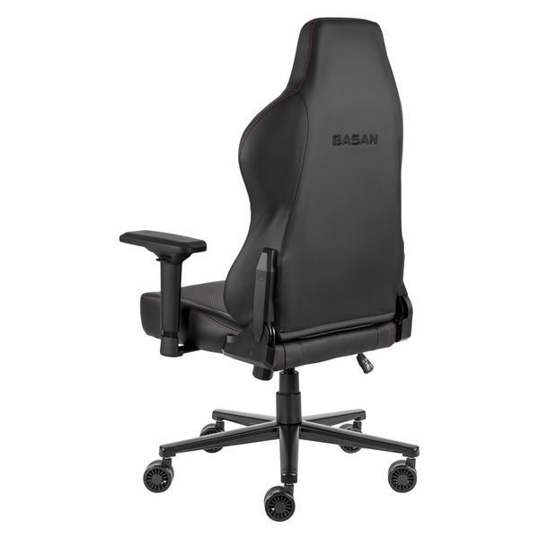 Крісло 2E GAMING BASAN II, ПУ шкіра, 4D-Armrests, чорно-червоний 2E-GC-BAS-BKRD фото
