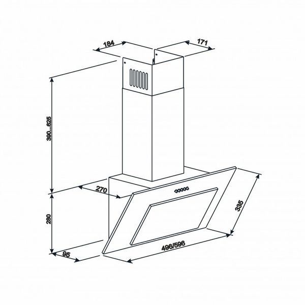 Витяжка Eleyus Vertical 700 60 WH VERTICAL 700 60 WH фото