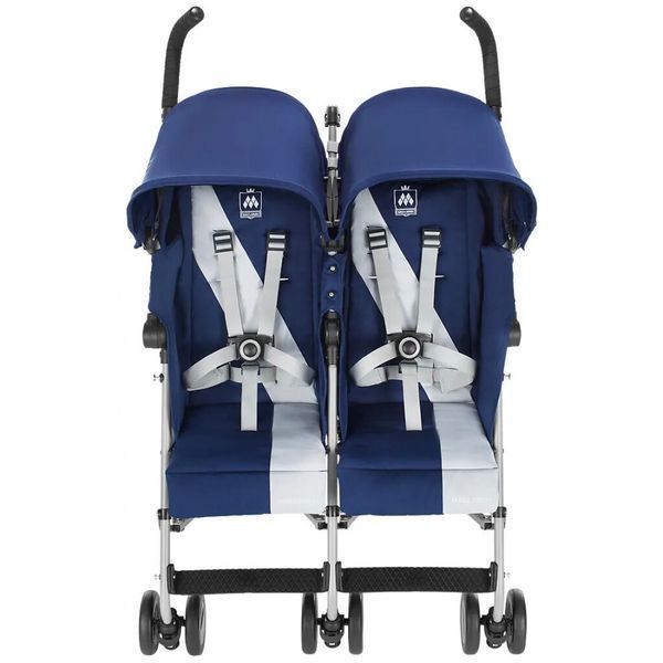 Коляска Maclaren Twin Triumph для двійні Blue/Silver (WM1Y120042) WM1Y120042 фото