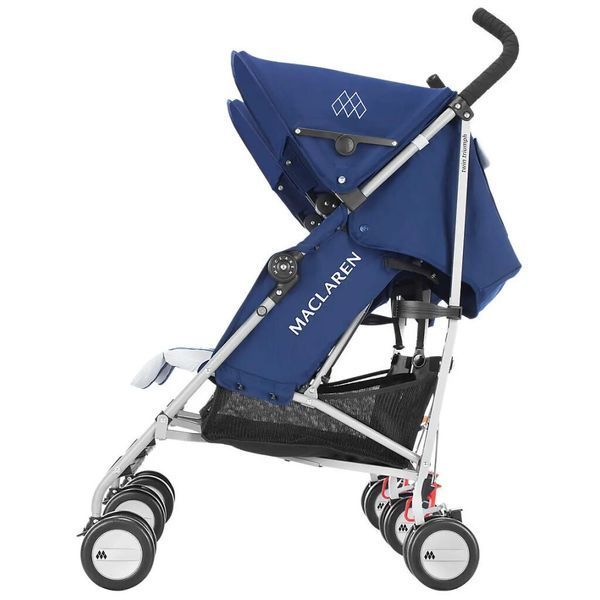 Коляска Maclaren Twin Triumph для двійні Blue/Silver (WM1Y120042) WM1Y120042 фото