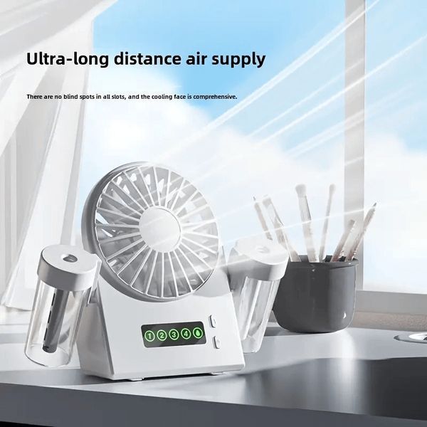 Вентилятор акумуляторний з зволоженням Table Spray Fan F8 (White) F8 (White) фото