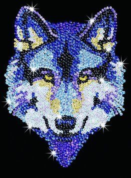 Набор для творчества BLUE Wolf Sequin Art SA1215 фото