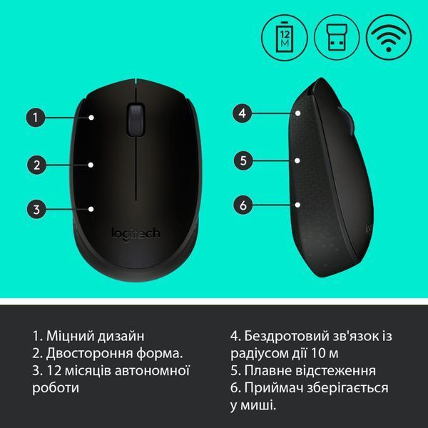 Мышка Logitech M170 Grey (910-004642) 910-004642 фото