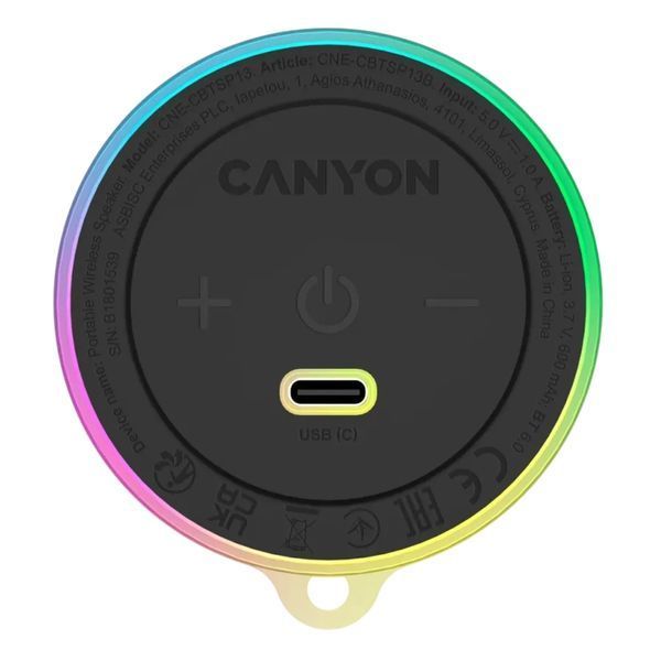 Акустична система Canyon OnMove 13 Black (CNE-CBTSP13B) CNE-CBTSP13B фото