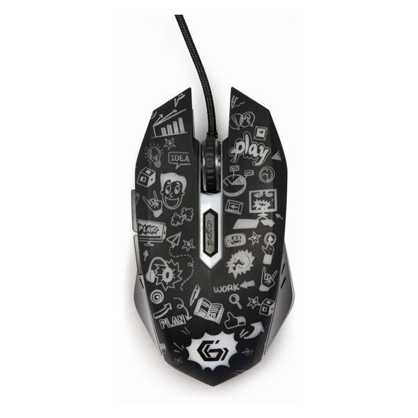 Мишка Gembird MUS-6B-GRAFIX-01 USB Black (MUS-6B-GRAFIX-01) MUS-6B-GRAFIX-01 фото