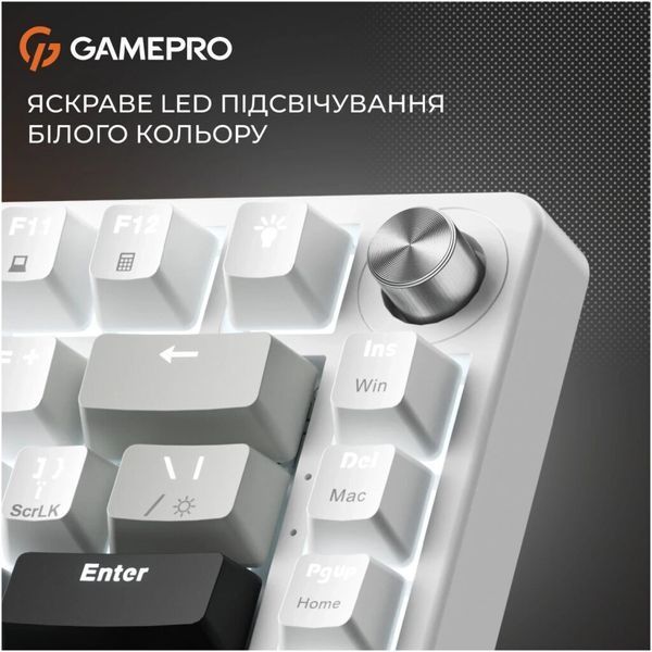 Клавиатура GamePro Genesis Silverlight MK126 USB UA Grey (MK126) MK126 фото