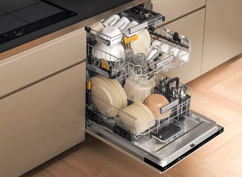 Whirlpool Посудомоечная машина встраиваемая, 14компл., A+++, 60см, дисплей, 3я корзина, белый W8IHP42L фото