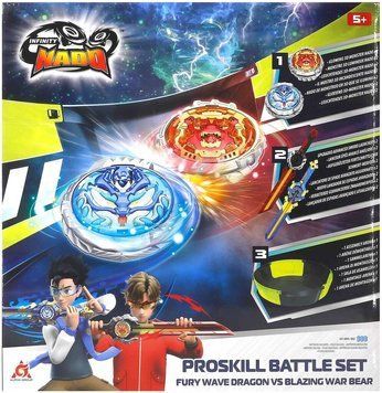 Набір Infinity Nado VI Proskill Battle Set Лютий Дракон і Палаючий Бойовий Ведмідь (Fury Wave Dragon vs Blazing War Bear) EU654281 фото