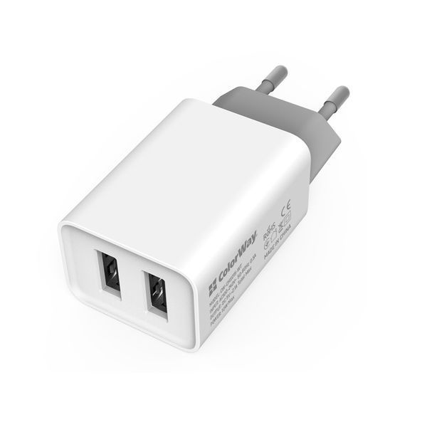 Зарядное устройство для Colorway 2USB AUTO ID 2.1A (10W) белый (CW-CHS015-WT) CW-CHS015-WT фото