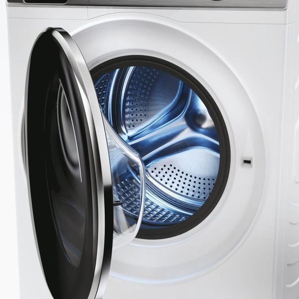 Haier Стиральная машина фронтальная, 12кг, 1400, A+++, 60см, дисплей, пар, инвертор, люк черный, прямой привод, белый HW120-B14979EUG фото