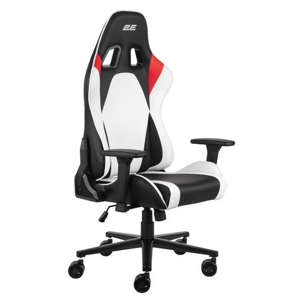 Кресло 2E GAMING BUSHIDO II, ПУ кожа, 3D-Armrests, чёрно-белый 2E-GC-BUS-WT фото