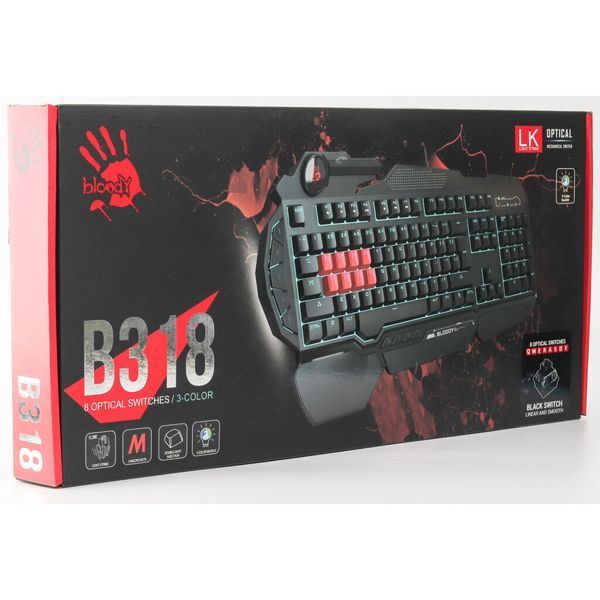 Клавіатура A4Tech Bloody B318 Black USB Black (4711421980470) 4711421980470 фото