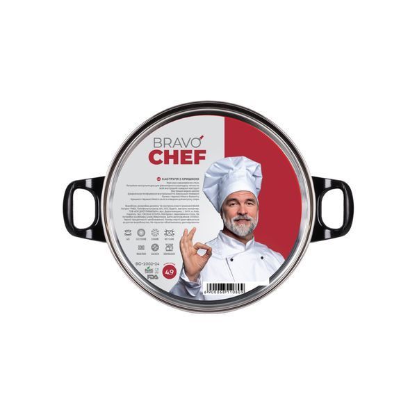 Каструля Bravo Chef 4.5 л Bakelite (BC-2002-24) BC-2002-24 фото