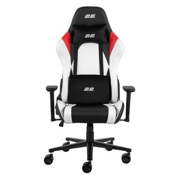 Кресло 2E GAMING BUSHIDO II, ПУ кожа, 3D-Armrests, чёрно-белый 2E-GC-BUS-WT фото