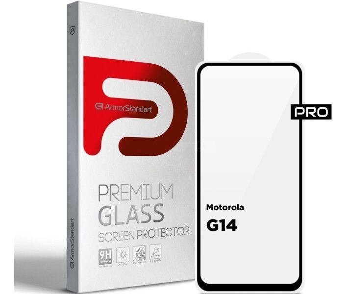 Захисне скло ArmorStandart Pro для Motorola G14 Black (ARM70465) ARM70465 фото