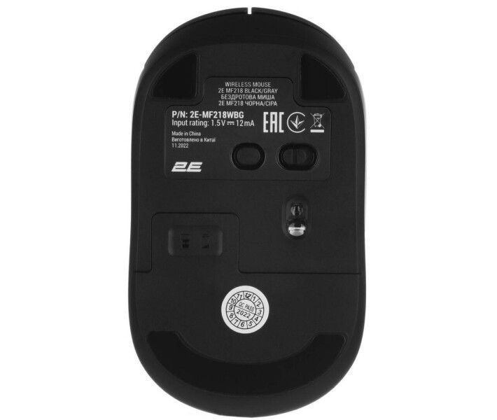 Мышка 2E MF218 Silent WL BT Black/Gray (2E-MF218WBG) 2E-MF218WBG фото