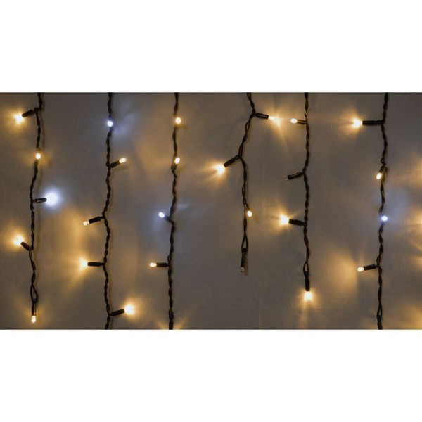 Гірлянда Delux Icicle 75LED 2x0.7m 18 біл. flash теплий білий/чорний IP44 EN (90015185) 90015185 фото