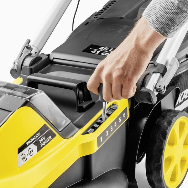 Газонокосарка акумуляторна Karcher LMO 5-18 Dual 18В 41см 25-70мм (без АКБ та ЗП) 1.445-430.0 фото