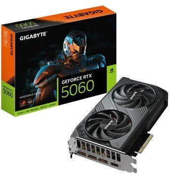 Видеокарта Gigabyte GeForce RTX 5060 8GB GDDR7 WINDFORCE OC (GV-N5060WF2OC-8GD) GV-N5060WF2OC-8GD фото
