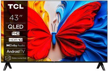 Телевизор 43" TCL QLED FHD 60Hz Smart Android TV Black 43V5C фото