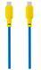Кабель Gelius Full Silicon GP-UCN001CC (60W) Type-C to Type-C (1.2м) Yellow/Blue GP-UCN001CC Yellow/Blue фото 1