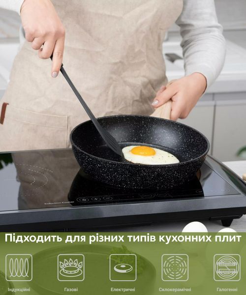 Сковорода глибока ARDESTO Midori, 28см, алюміній, чорний AR1928MI фото