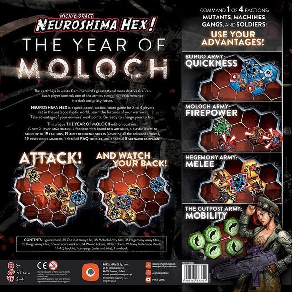 Настільна гра Portal Games Neuroshima Hex 3.0 The Year of Moloch (Нейрошима Хекс 3.0 Рік Молоха), Ан 5902560383621 фото