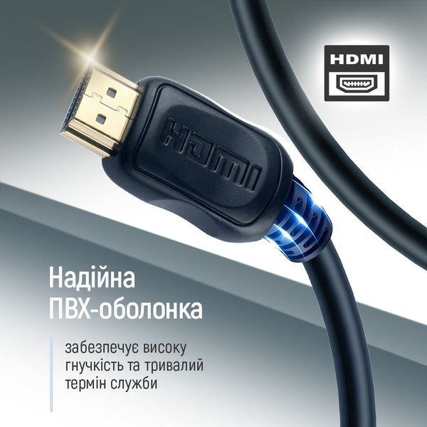 Кабель ColorWay HDMI-HDMI V2.0 4K/60 Гц 10 м черный (CW-CBHD081-BK) CW-CBHD081-BK фото