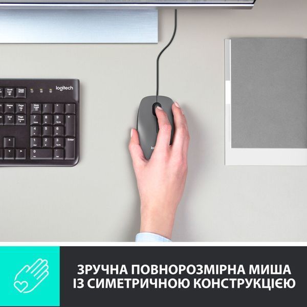 Мышка Logitech M100 USB Black (910-006652) 910-006652 фото