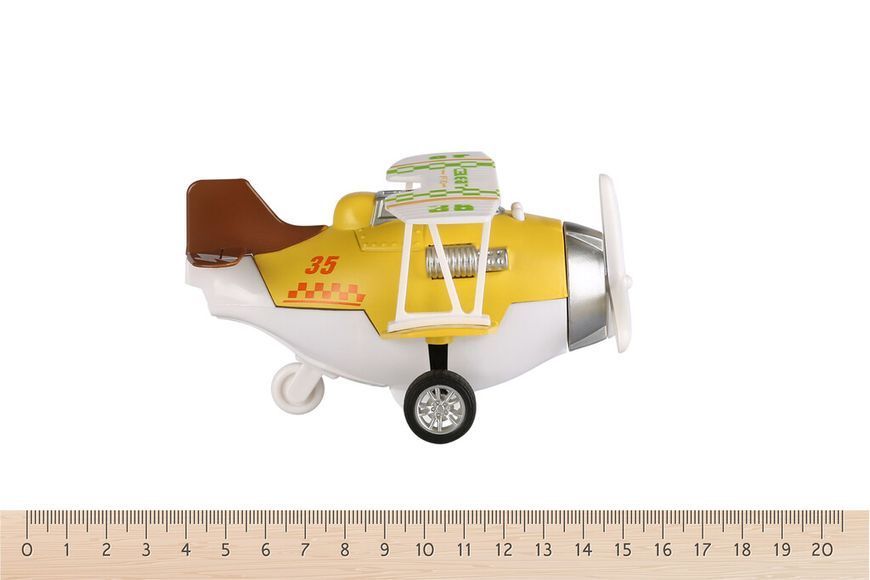 Самолет металлический Same Toy инерционный Aircraft (желтый) SY8016AUt-1 фото