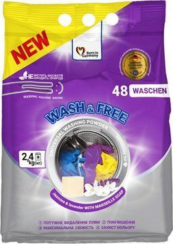 Стиральный порошок Wash&Free Intense Жасмин и лаванда 2400г 4823128005513 фото