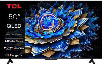 Телевизор 50" TCL QLED 4K 60Hz Smart Google TV Black 50T69C фото