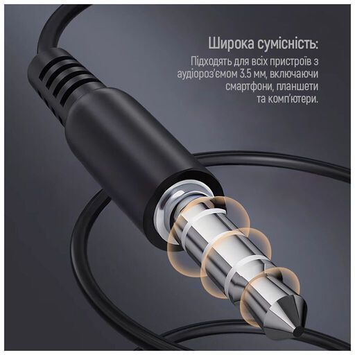 Наушники ColorWay 3.5 mm Wired UrbanBeat Black (CW-WD03BK) CW-WD03BK фото