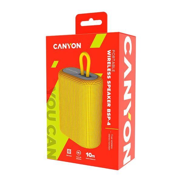 Акустическая система Canyon BSP-4 Bluetooth Yellow (CNE-CBTSP4Y) CNE-CBTSP4Y фото